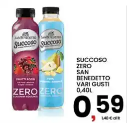 Interspar Succoso Zero San Benedetto offerta