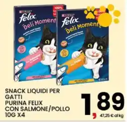 Interspar Snack liquidi per gatti Purina Felix offerta