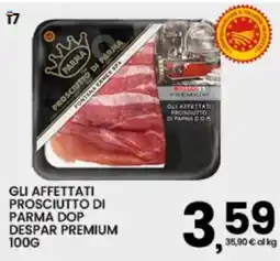 Interspar Prosciutto di Parma Dop Despar Premium offerta