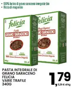 Interspar Pasta integrale di grano saraceno Felicia varie trafile offerta