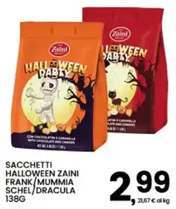 Interspar Sacchetti Halloween Zaini Frank/Mummia Schel/Dracula offerta
