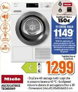 Expert Asciugatrice Miele TED655WP offerta
