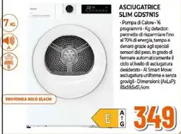 Expert Asciugatrice slim GDS7N1S offerta