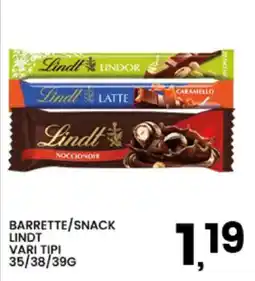 Interspar Barrette/snack Lindt vari tipi offerta
