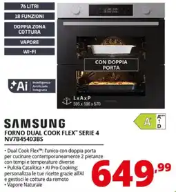 Comet Samsung forno dual cook flex serie 4 offerta