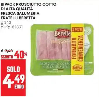 Prosciutto cotto di alta qualità Beretta
