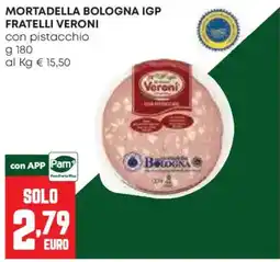 Pam Mortadella Bologna IGP Fratelli Veroni con pistacchio offerta