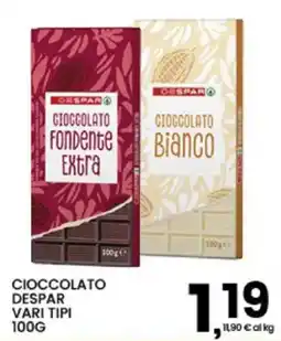 Interspar Cioccolato Despar vari tipi offerta
