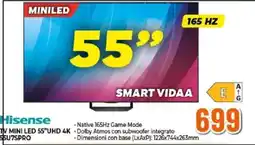 Expert Hisense TV MINI LED 55"UHD 4K offerta