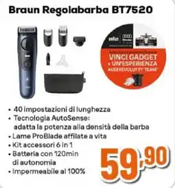 Expert Braun Regolabarba BT7520 offerta