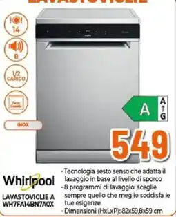 Expert Lavastoviglie A Whirlpool WH7FA14BN7A0X offerta