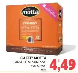 Eté Caffè Motta Capsule Nespresso Cremoso offerta