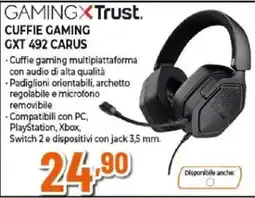 Expert Cuffie gaming Trust GXT 492 Carus offerta