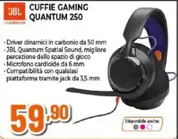 Expert JBL Cuffie Gaming Quantum 250 offerta