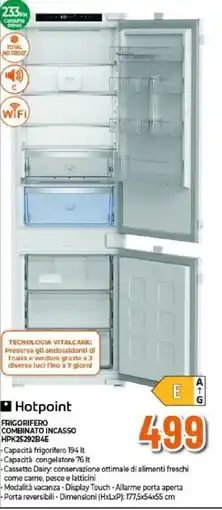Expert Frigorifero combinato incasso Hotpoint offerta