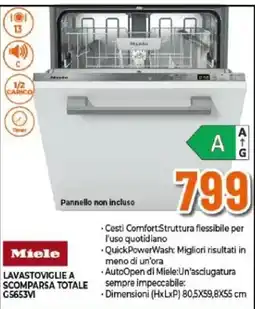 Expert Lavastoviglie a scomparsa totale Miele G5653VI offerta