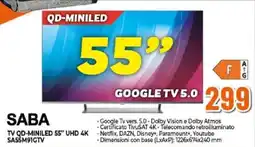 Expert SABA TV QD-MINILED 55" UHD 4K offerta