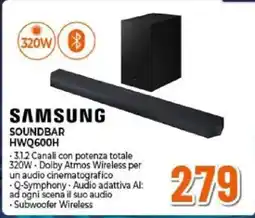 Expert Samsung soundbar HWQ600H offerta