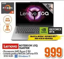 Expert Lenovo Notebook LOQ 15ARP10E offerta