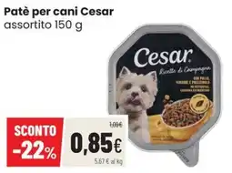 Coop Trentino Patè per cani Cesar offerta