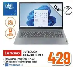 Expert Lenovo Notebook Ideapad Slim 3 offerta
