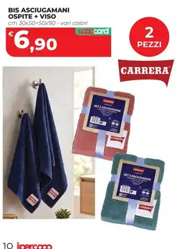 Coop Master Alleanza 3.0 Bis asciugamani ospite + viso Carrera offerta