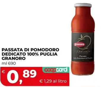 Passata di pomodoro dedicato 100% Puglia Granoro
