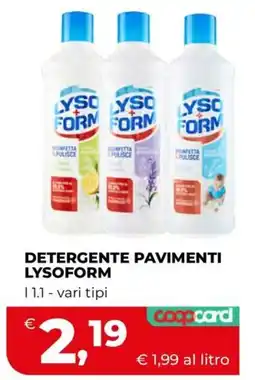 Coop Master Alleanza 3.0 Detergente pavimenti Lysoform offerta