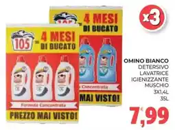 Eté Omino bianco detergente lavatrice igienizzante muschio offerta