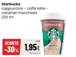 Coop Trentino Starbucks cappuccino offerta