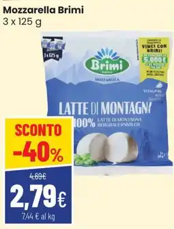 Coop Trentino Mozzarella Brimi offerta