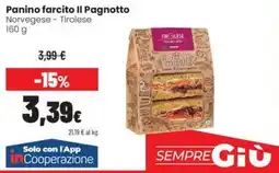 Coop Trentino Panino farcito Il Pagnotto offerta