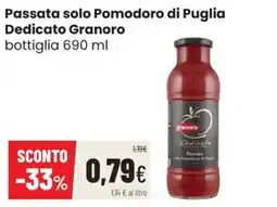 Coop Trentino Passata solo Pomodoro di Puglia Dedicato Granoro offerta