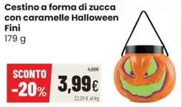 Coop Trentino Cestino a forma di zucca con caramelle Halloween Fini offerta