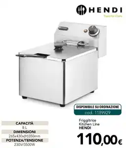 Altasfera Friggitrice Kitchen Line HENDI offerta