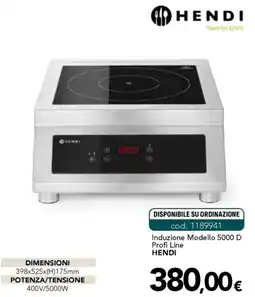 Altasfera Induzione Modello 5000 D Profi Line Hendi offerta