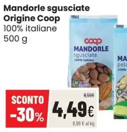 Coop Trentino Mandorle sgusciate Origine Coop offerta