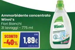 Coop Trentino Ammorbidente concentrato Winni's Fiori Bianchi offerta