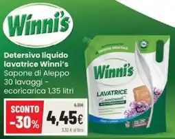 Coop Trentino Detersivo liquido lavatrice Winni's offerta