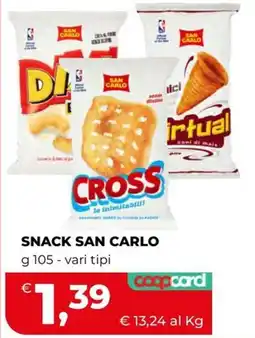 Coop Master Alleanza 3.0 Snack San Carlo offerta