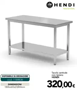 Altasfera Tavolo centrale con ripiano Hendi offerta
