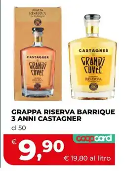 Coop Master Alleanza 3.0 Grappa riserva barrique 3 anni castagner offerta