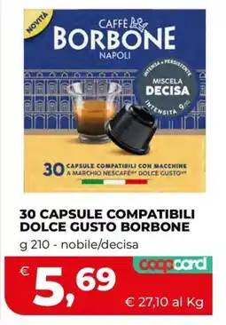Coop Master Alleanza 3.0 Capsule compatibili Dolce Gusto Borbone offerta