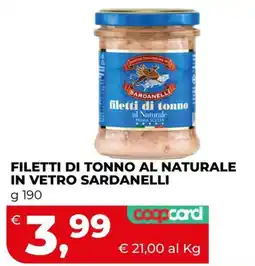 Coop Master Alleanza 3.0 Filetti di tonno al naturale Sardanelli offerta