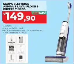 Coop Master Alleanza 3.0 Scopa elettrica aspira e lava ifloor 5 breeze tineco offerta