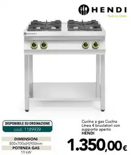 Altasfera Cucina a gas Hendi offerta