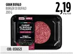 Carico Cash & Carry Gran Buffalo burger di bufalo offerta