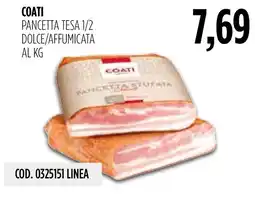 Carico Cash & Carry Pancetta tesa 1/2 dolce/affumicata Coati offerta
