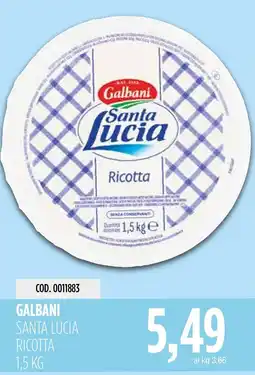 Carico Cash & Carry Galbani Santa Lucia Ricotta offerta