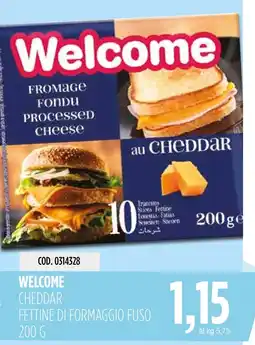 Carico Cash & Carry Welcome Cheddar fettine di formaggio fuso offerta